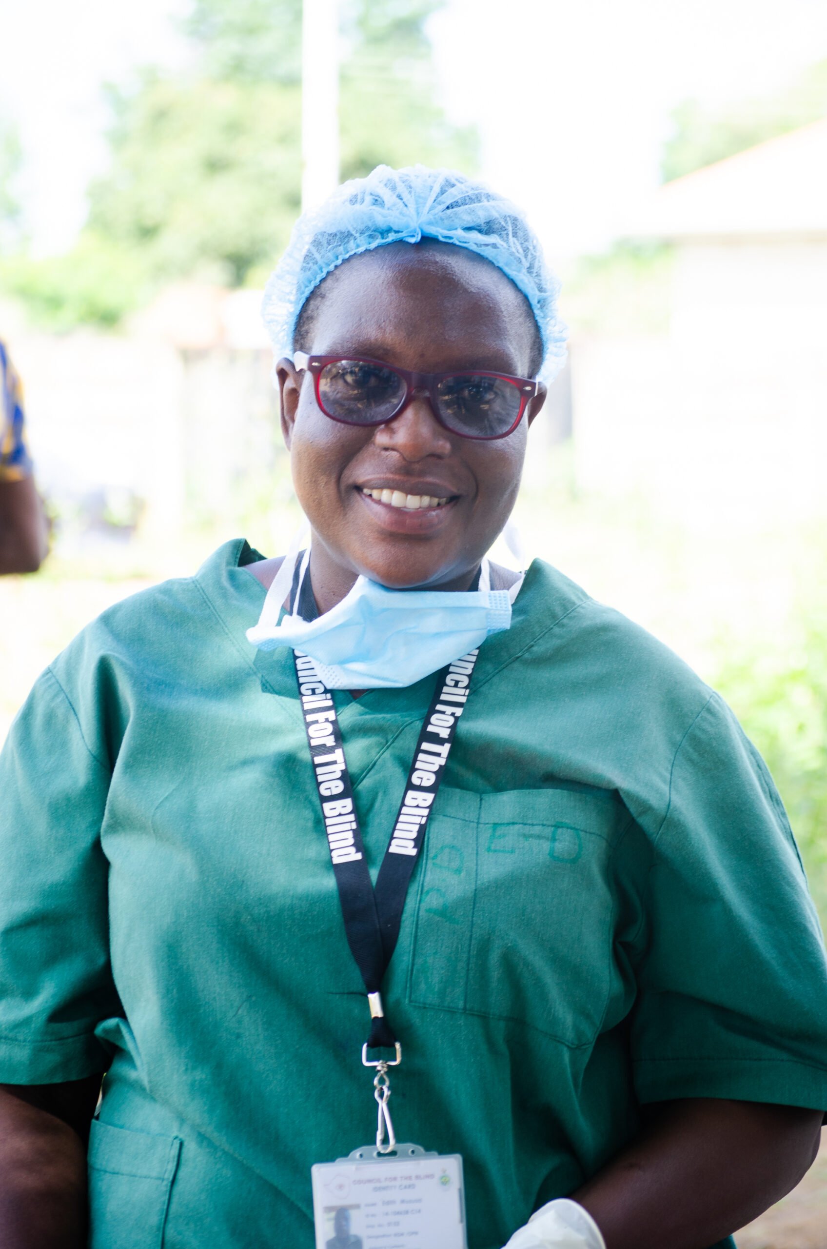 Edith smiling and wearing her nurses uniform
