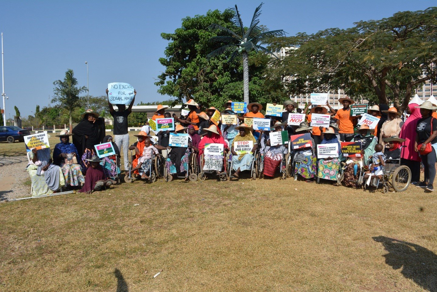 The DRAC team and the disability community at an awareness rally in Nigeria. 