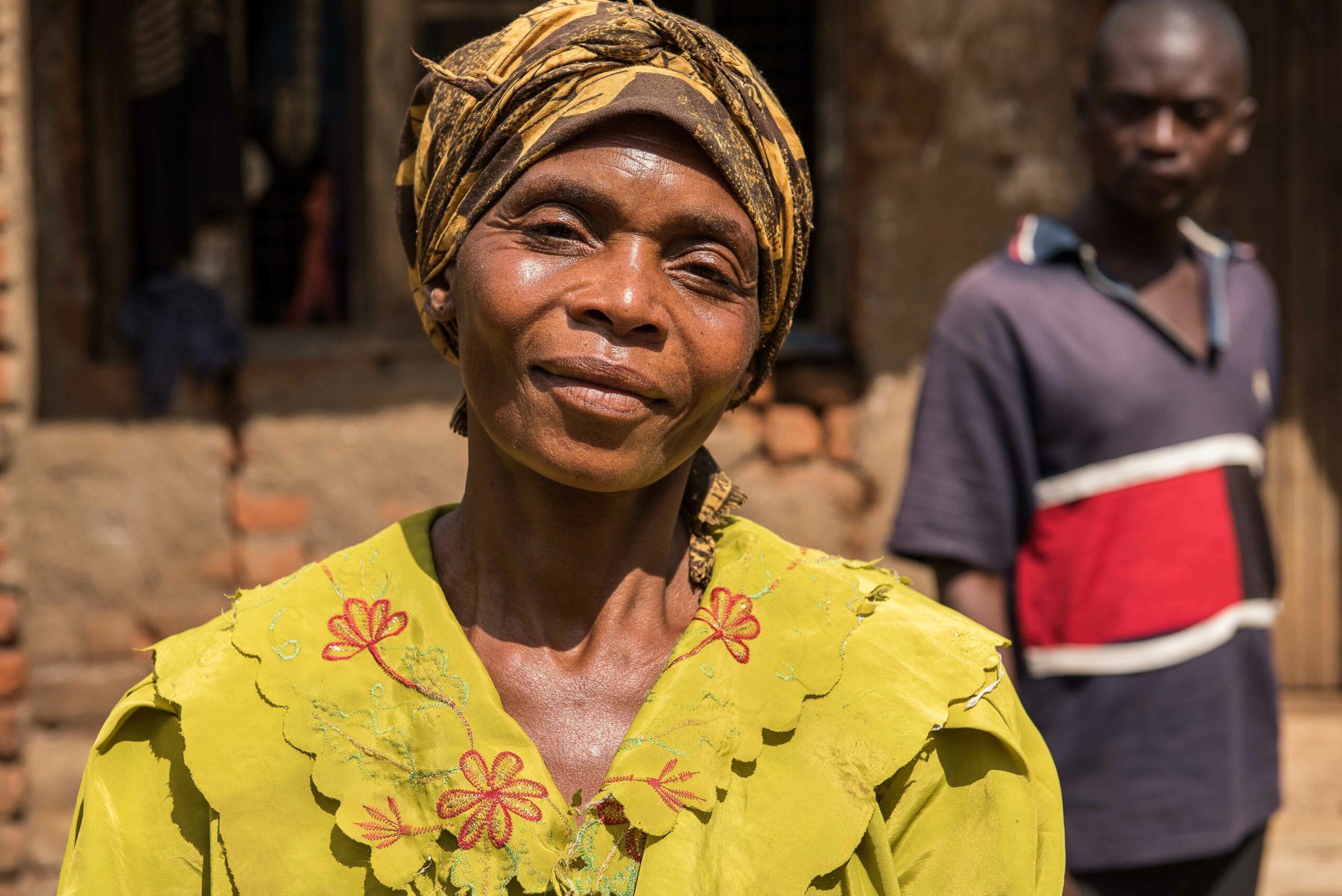 Esterei, MeHUCA local committee member, with her son who she cares for