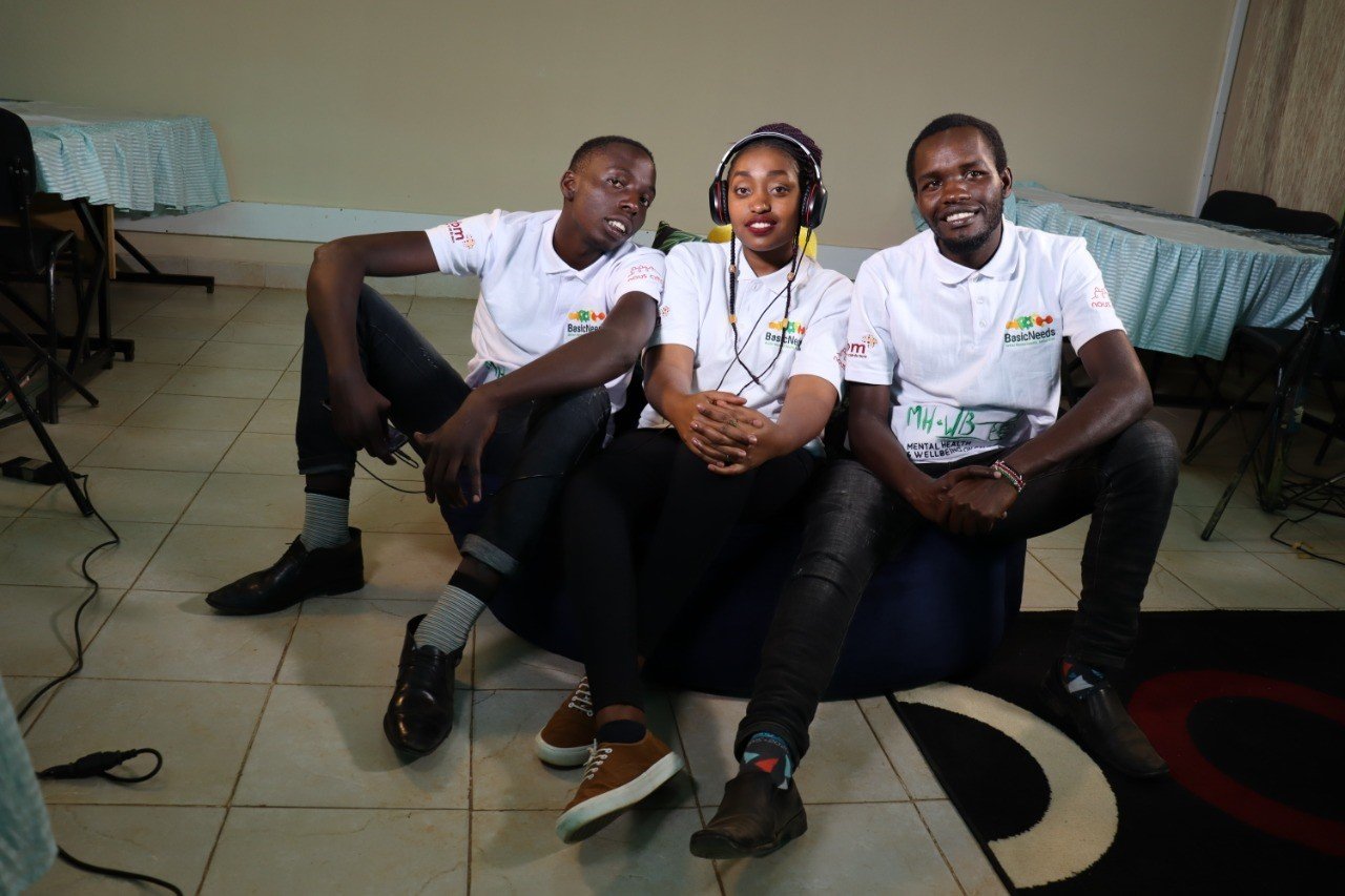 Mental Wealthness Campaign video shoot session with students from Kenyatta University