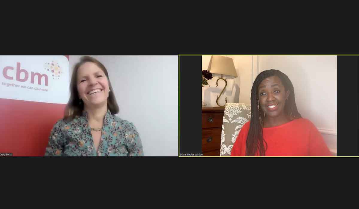 Kirsty Smith and Diane Louise Jordan at virtual CBM event