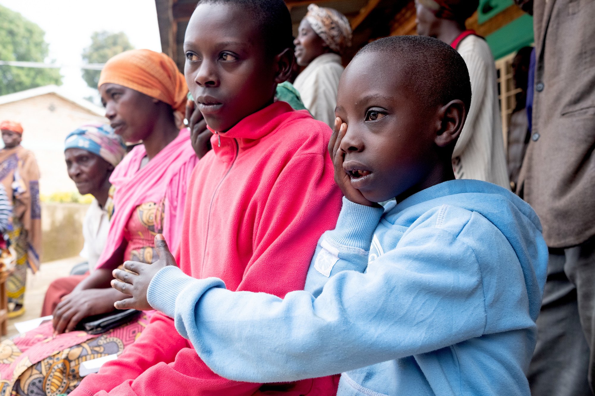 Xavera and Angelique from Rwanda sitting next to each other.