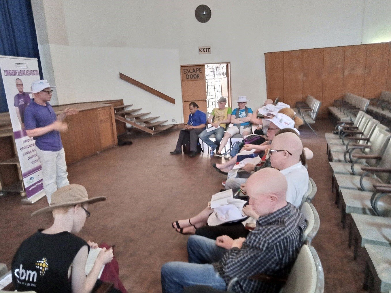Youths with albinism at one of the self-esteem seminars