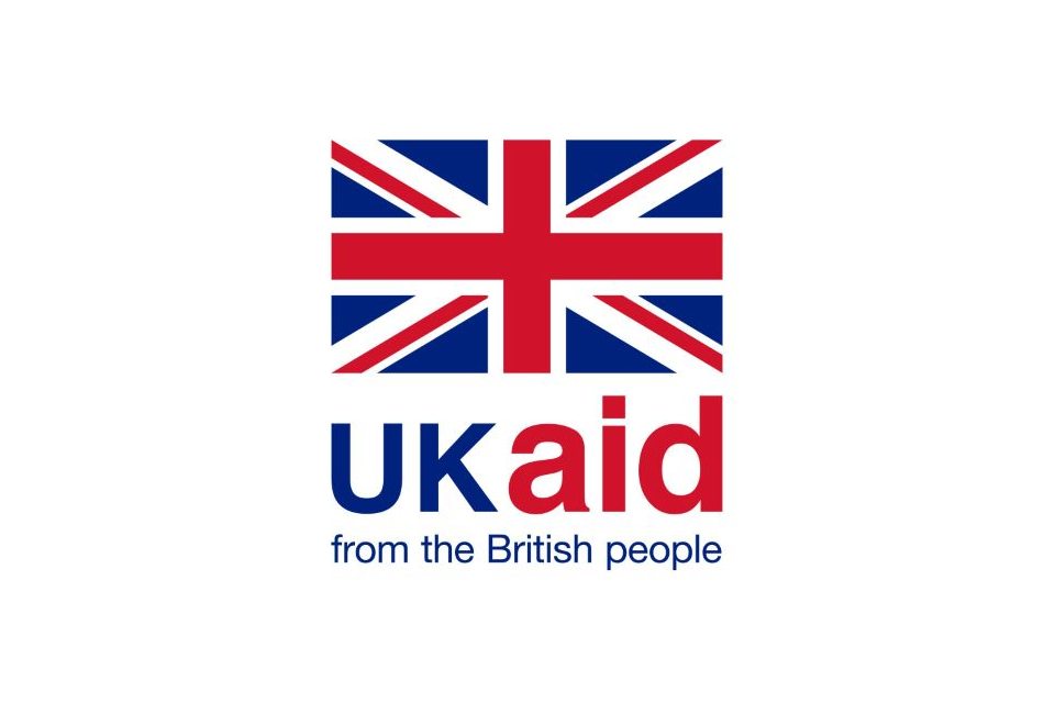 Logo: union flag, UK Aid from the British people