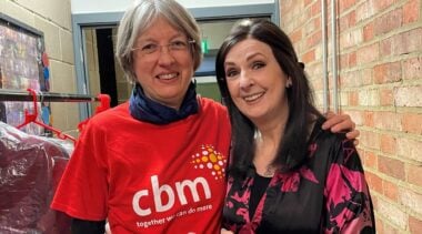 Gill Godber and singer Moya Brennan