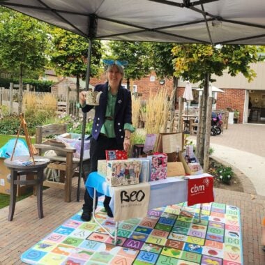 church volunteer at community event