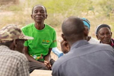 A mental health peer support group meeting in Kenya.