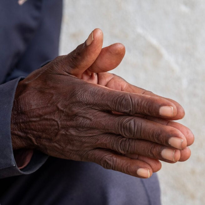 Two hands put together in prayer