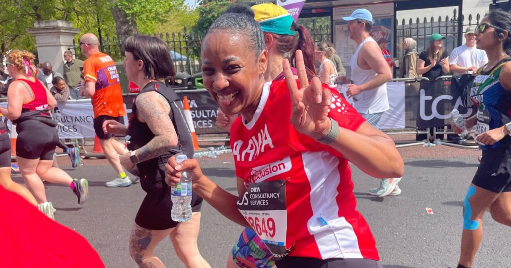 Arwa running the London Marathon